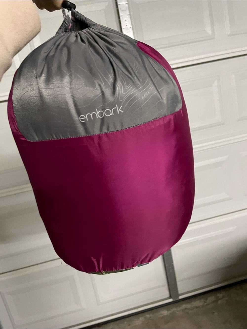 EmBark Adults' Sleeping Bag in Purple and Gray